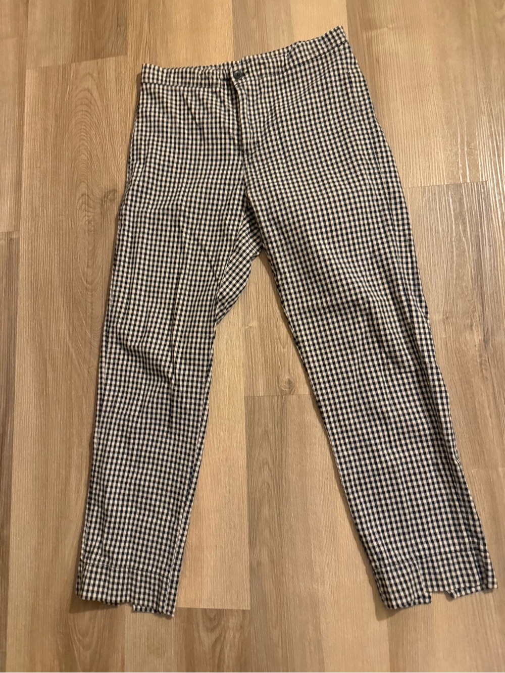 Brandy Melville Black & White Gingham Chinos